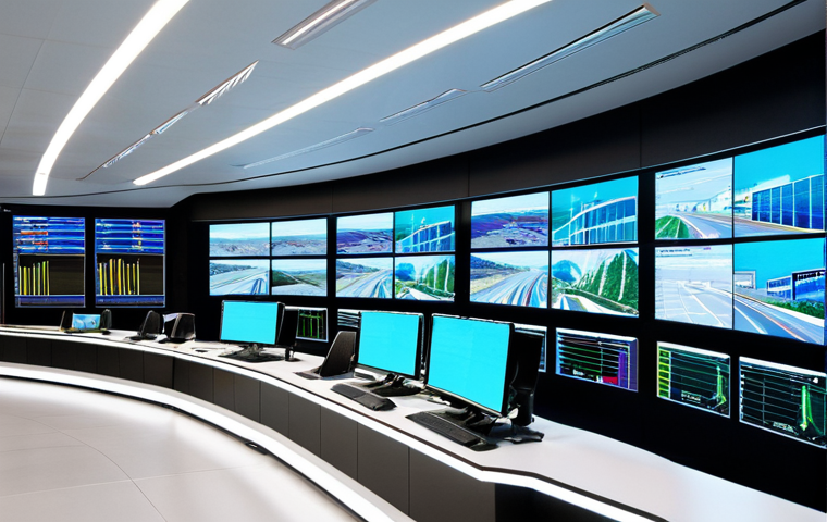 Intelligent Traffic Management Center**
"A bright and modern traffic management center in Barcelona, Spain, featuring large screens displaying real-time traffic data and AI analysis. Professional engineers and technicians are monitoring the system, fully clothed in appropriate work attire. The center is clean and organized, showcasing the technology used to optimize traffic flow. Safe for work, appropriate content, professional, fully clothed, perfect anatomy, correct proportions, natural pose, high quality, well-lit, family-friendly."
**