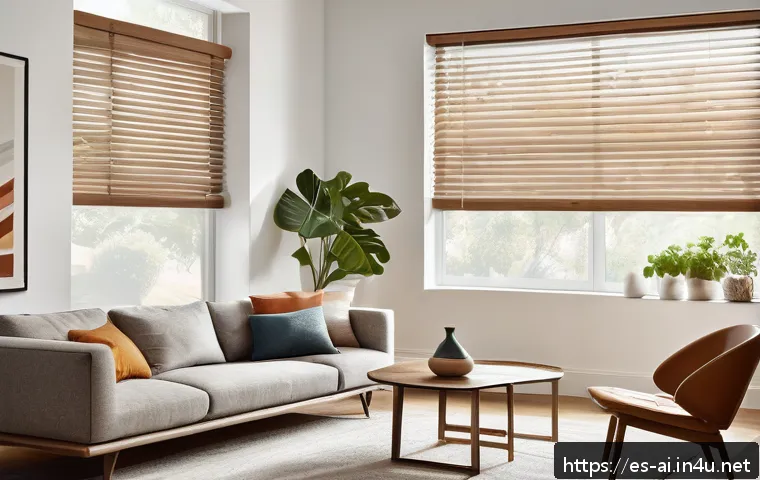 AI로 구축한 스마트 홈 시스템 - A modern Spanish living room featuring smart climate control technology: a sleek wall-mounted smart ...